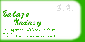 balazs nadasy business card